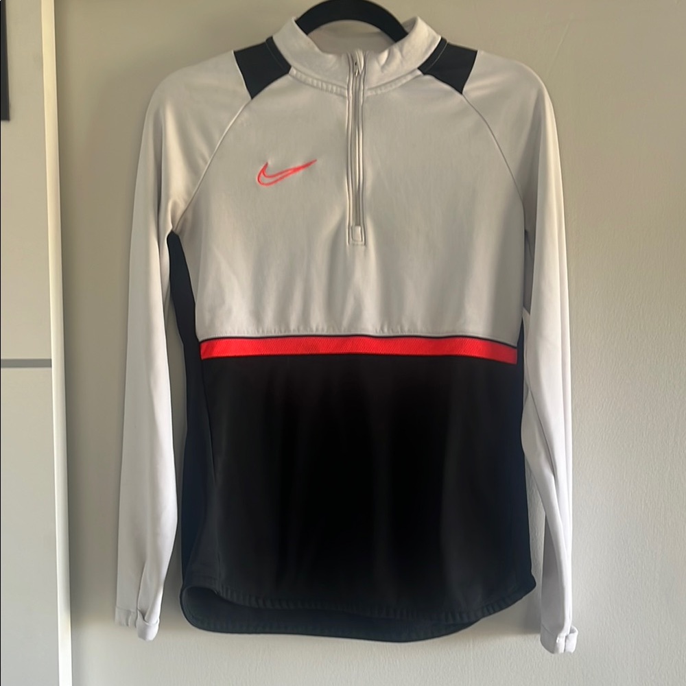 Nike White and Black Long Sleeve Top